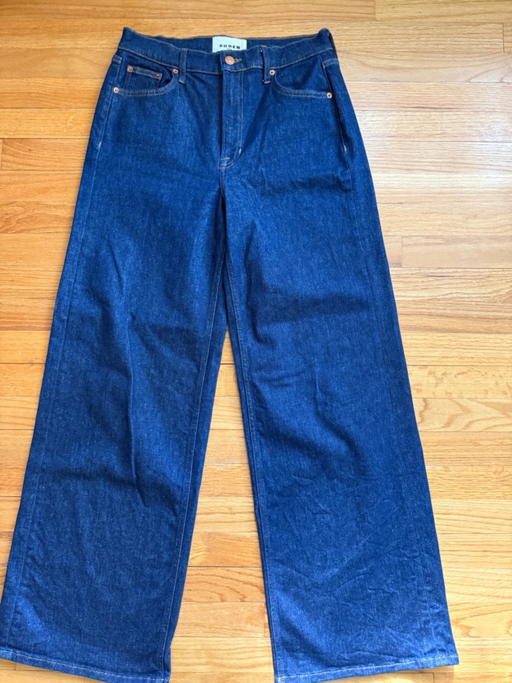 Boden‎ High Rise Wide Leg Jeans Rinse Size 29/33” inseam